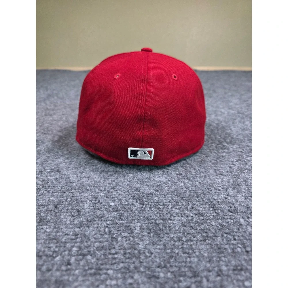 Los Angeles Angels New Era 59FIFTY Fitted Hat Mens 7 1/4 Red MLB On-Field Cap